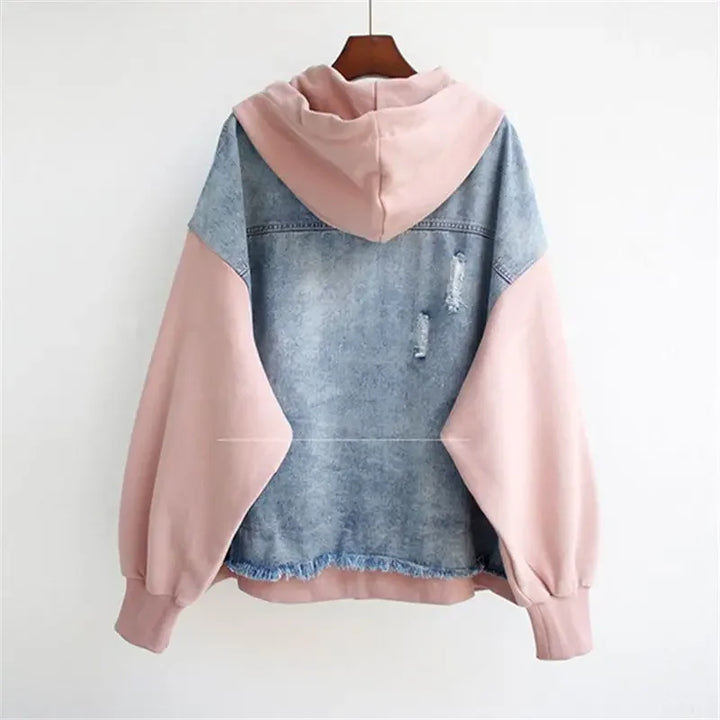 Denim Fusion Hoodie