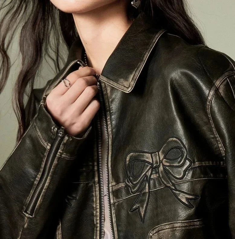 Bad & Bowed Leather Jacket