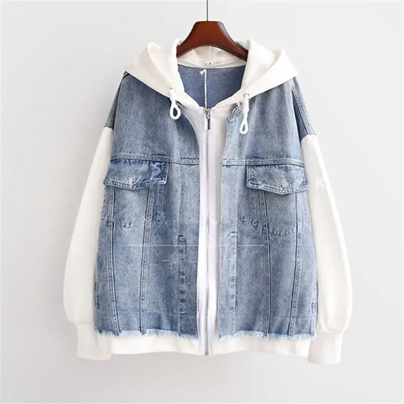 Denim Fusion Hoodie