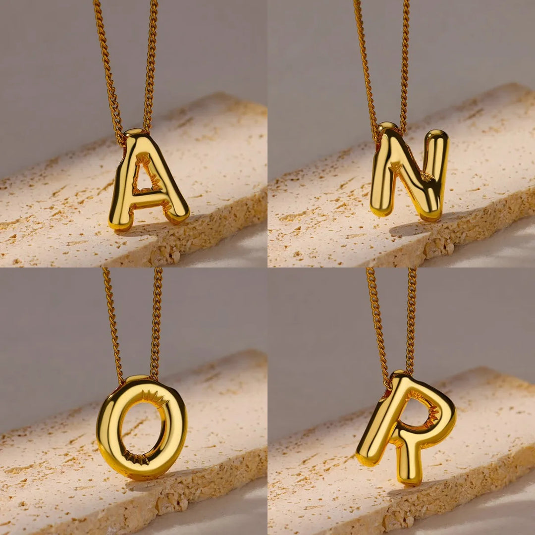 Charm Alphabetica Stainless Steel Necklace