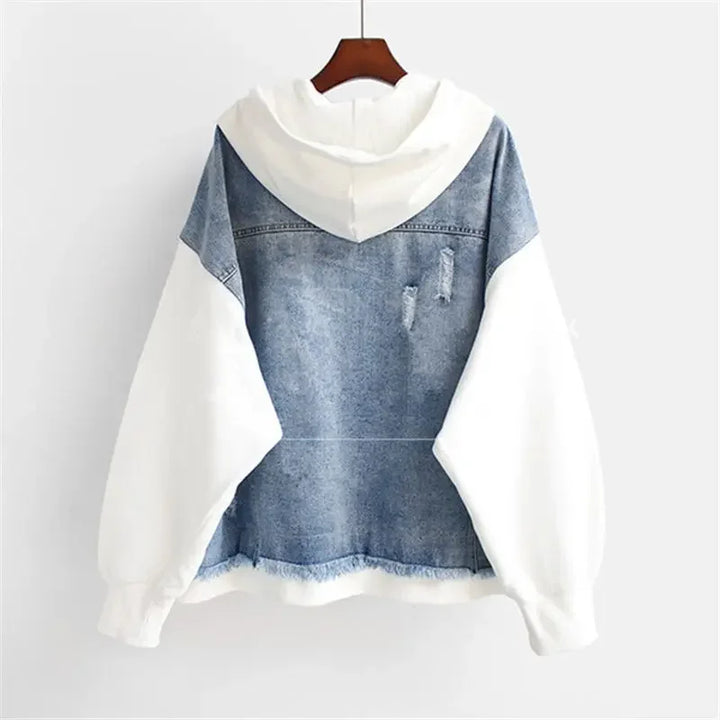 Denim Fusion Hoodie