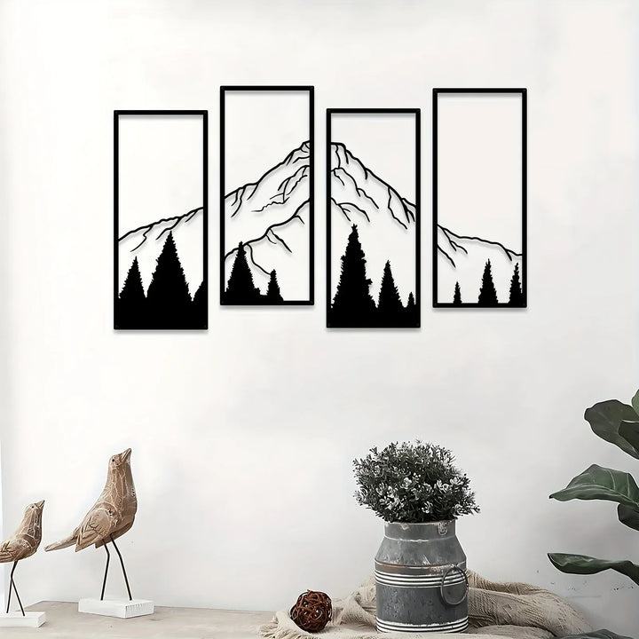 Mountain range wall decor