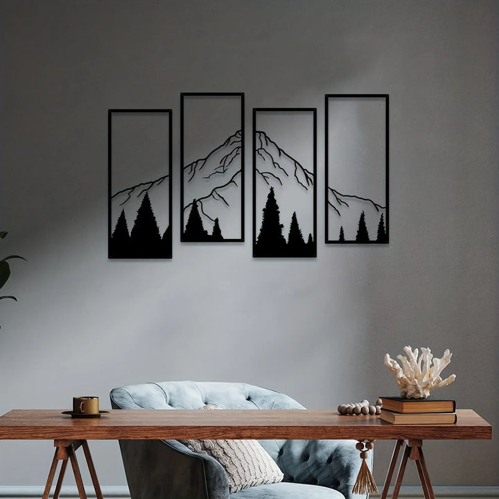 Mountain range wall decor