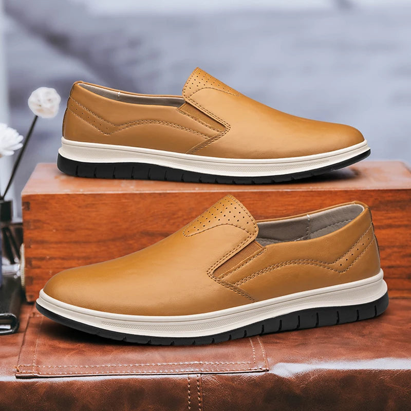 Urban Settler Genuine Leather Slip on Sneakers