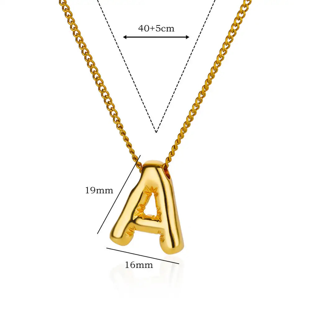 Charm Alphabetica Stainless Steel Necklace