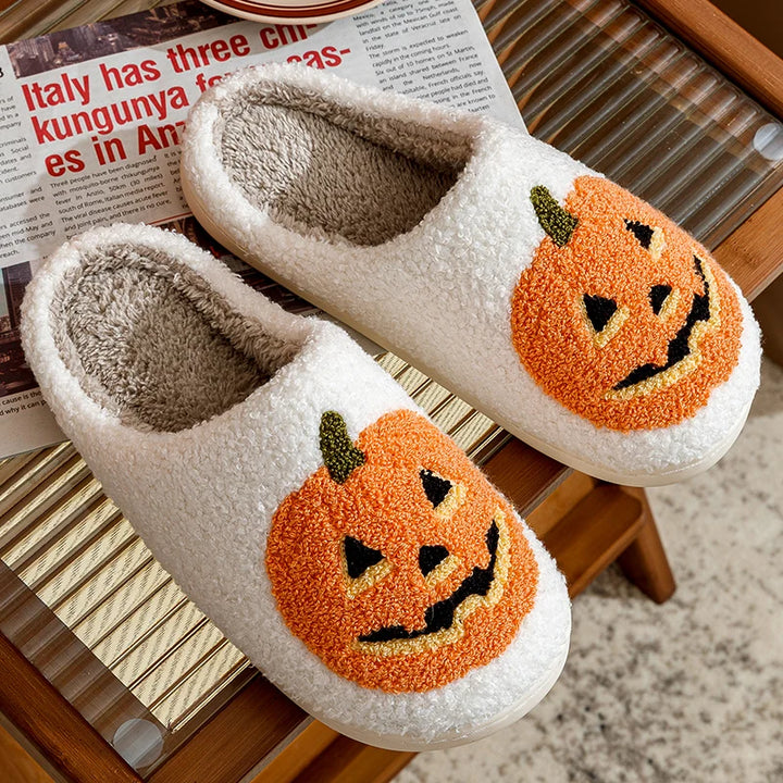 Pumpkin Plush Slippers