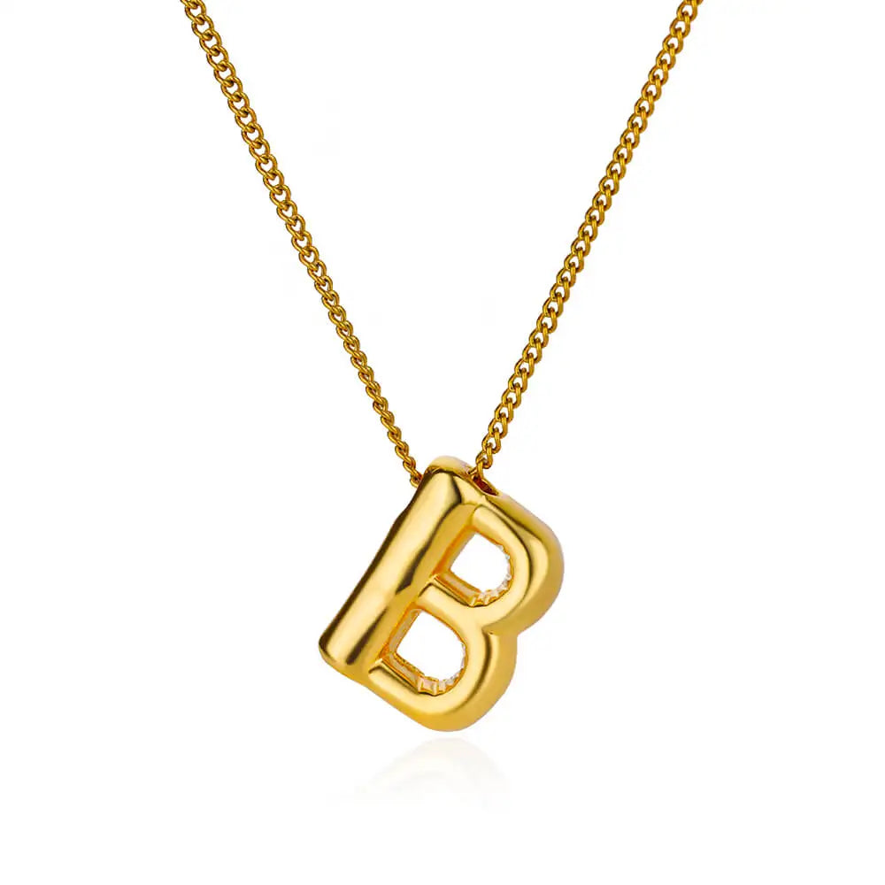 Charm Alphabetica Stainless Steel Necklace