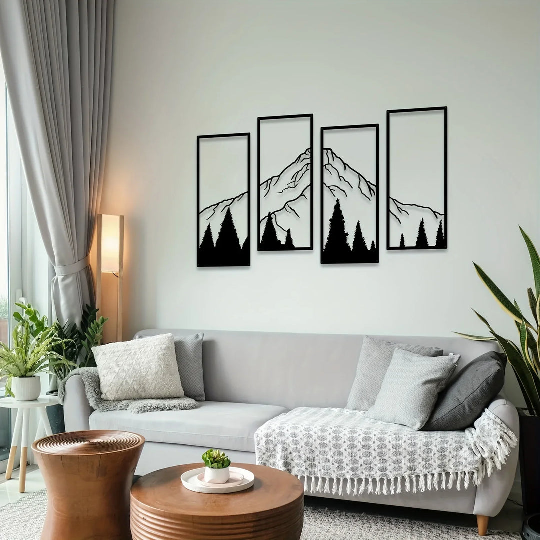 Mountain range wall decor