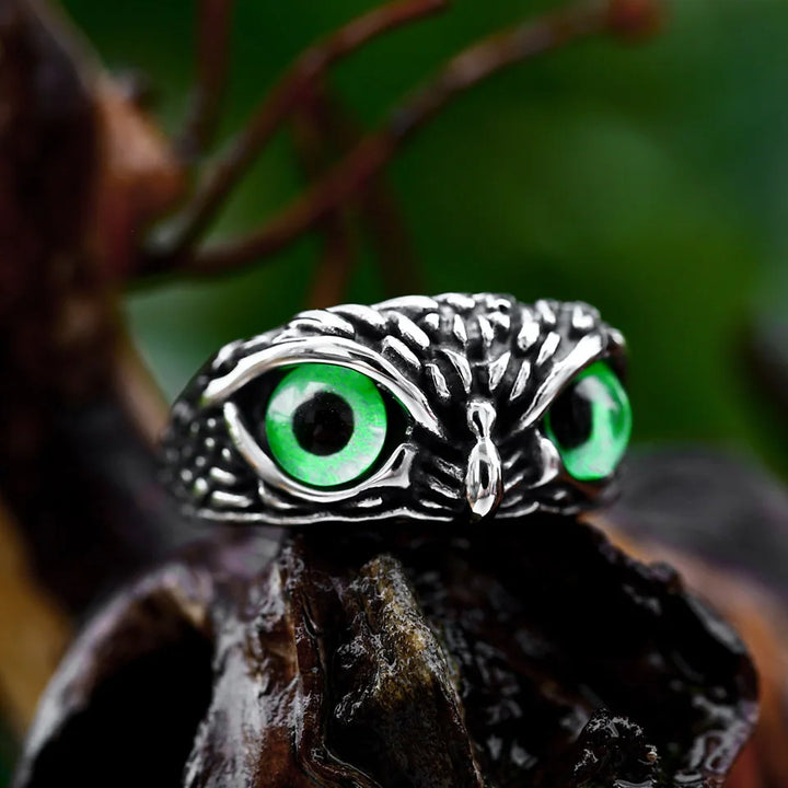 Midnight Sentry Owl Rings