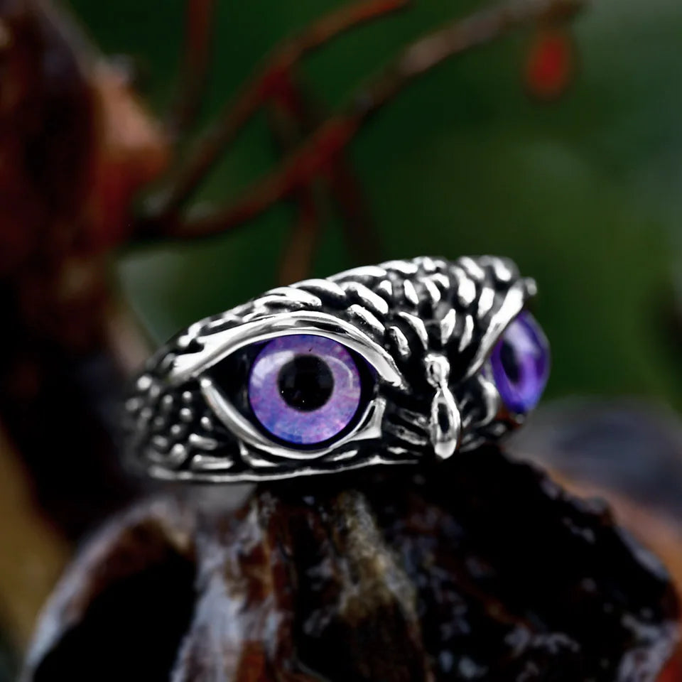 Midnight Sentry Owl Rings